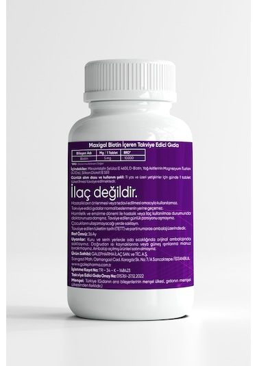 Maxigal Biotin Vitamin 5 Mg 120 Tablet