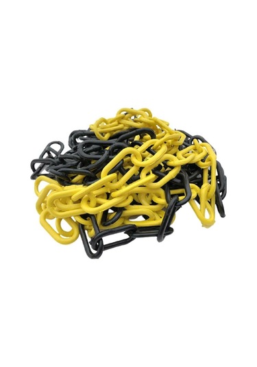 Mfk 8 Mm 5 Metre Sarı Siyah Plastik Tafik/Park Zincir