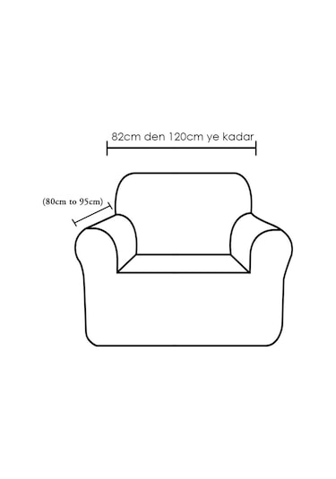 Streç Lastikli Berjer 1 Kişilik Kanepe Çekyat Örtüsü Lastikli Koltuk Örtüsü Koltuk Kılıf Lacivert
