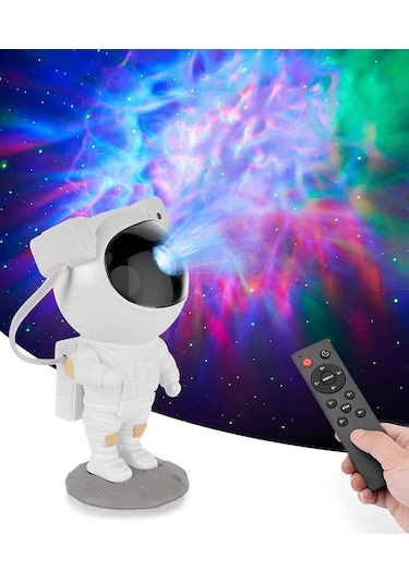 Noas LW-6 Galaxy Astronot Uzaktan Kumandalı ve Zamanlayıcılı Led Projektör Masa Lambası