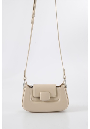 Ççs 17559 Kadın Omuz Askılı El Çantası-bej Bej