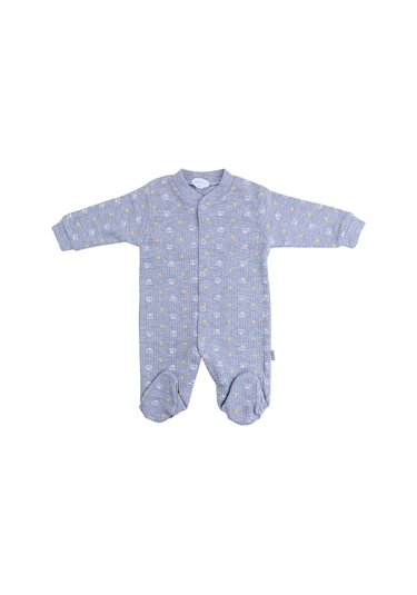Sebi Bebe Yıldız Ayıcık Bebek Tulumu 9540 Gri