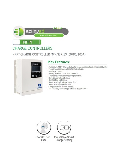 Solinved 80a Mppt Şarj Kontrol Cihazı 12v 24v 48v