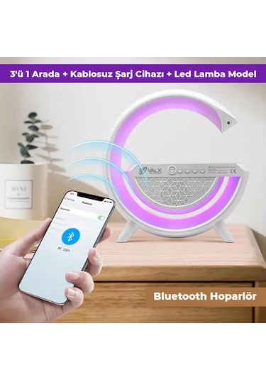 Valx Bt-aux-sd Kablosuz Rgb Gece Lambalı Hoparlör G-200w