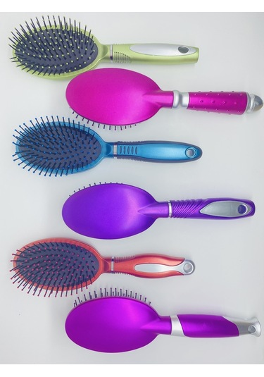 Oval Renkli Saç Fırçası Tarak