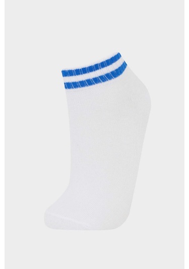 Defacto Erkek Çocuk 5li Pamuklu Patik Çorap F4704a8nswt1 Beyaz