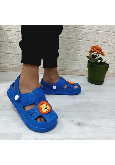 Da-ye 1001 P Mavi Önü Kapalı Yumuşacık Kaydırmaz Sandalet & Terlik Mavi