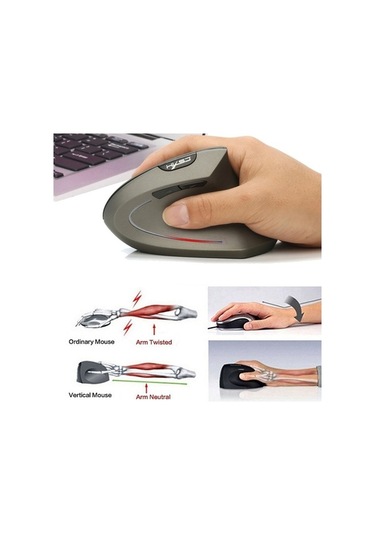 Tongxida T24 6 Düğmeli 2400 Dpı 2.4g Kullanıcı Dostu Mouse Gri T-24