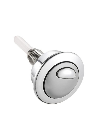 Suntek Tuvalet Sifon Düğmesi Tank Vanası Banyo Ev Gümüş