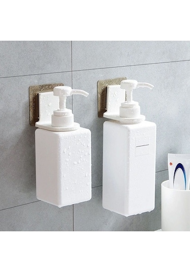 Tongxida 10 Adet Tuvalet Şampuanı Duş Jeli Askılı Raf Askılı Delme Gerektirmeyen Banyo Rafları Gümüş Çizim Yama Modeli Diğer