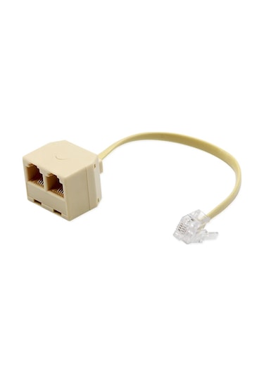 Rj11 2in1 Spitter Rj11 Telefon Hat Çoklayıcı Splitter 1 Giriş 2 Çıkış
