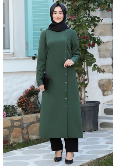 Rümeysa Tesettür Takım Haki Haki