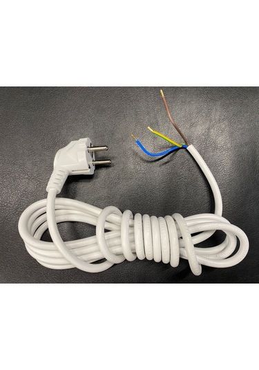 Fişli Topraklı Uzatma Kablosu Tam Bakır 3x1mm 2 metre