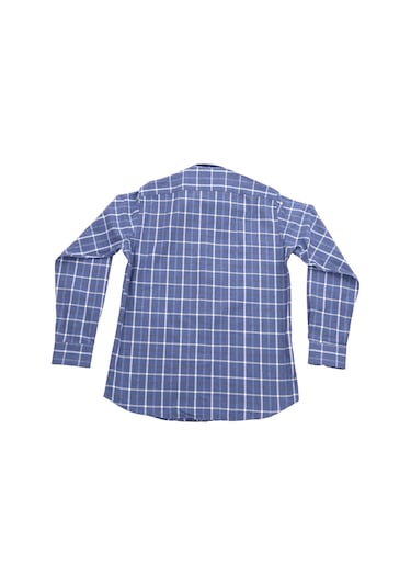 Giant Modern Fit Kareli Uzun Kol Erkek Gömlek - Minimalist Stil Lacivert