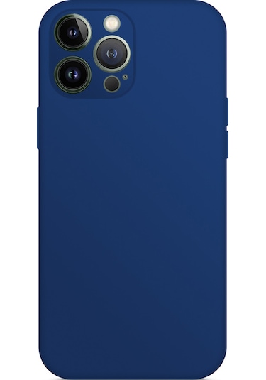 İphone Uyumlu 12 Pro Kılıf Kamera Korumalı Lansman Silikon Kapak Lacivert