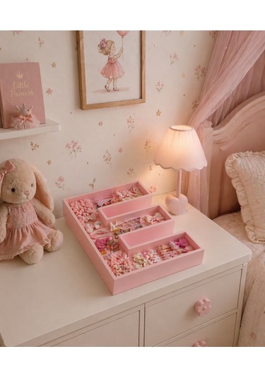 Kişiye Özel Bebek Odası Harf Organizer / 20 Cm Biyoplastik Pembe - Pudra
