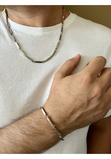 Küp Üçgen Model 1.sınıf Çelik Üzeri Gümüş Kaplama Kolye Ve Bilekl Silver