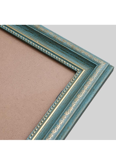 Tavuskuşu Mavisi Retro Tarzı Ev Fotoğraf Çerçevesi Masaüstü Süsleri Resim Çerçevesi Dekoratif Arka Plan Duvar 8.9x12.7cm