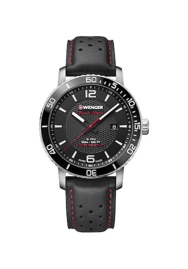 Wenger Roadster Black Night Diver Watch 01.1841.101 Gümüş - Siyah