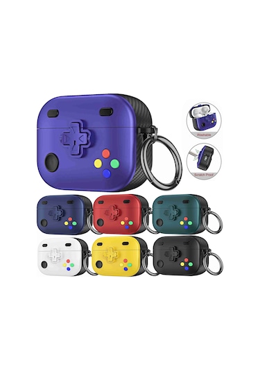 Airpods Uyumlu Pro Oyun Konsolu Şekli Kablosuz Kulaklık Koruyucu Kılıf İçin Yeşil