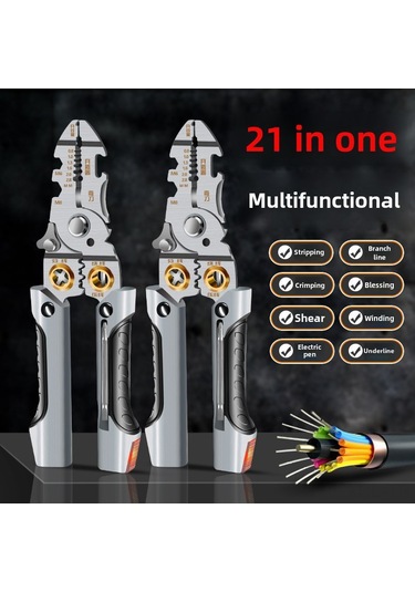 Konesam Elektrikçi Profesyonel Aleti: Test Fonksiyonlu Multifonksiyonel Tel Soyucu, Kesici Ve Press Aracı