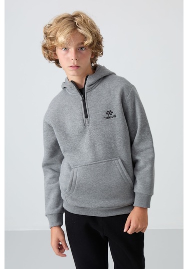 Gri Melanj Pamuklu Kalın İçi Tüylü Yumuşak Dokulu Standart Fit Nakışlı Erkek Çocuk Sweatshirt - 11244 Gri Melanj Gri Melanj Pamuklu Kalın İçi Tüylü Yumuşak Dokulu Standart Fit Nakışlı Erkek Çocuk Sweatshirt - 11244 Gri Melanj