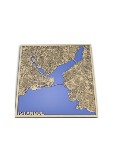Capellawoodworks İstanbul Haritası Duvar Süsü