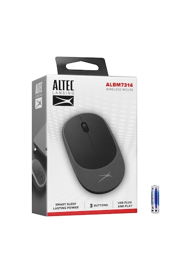 Altec Lansing Albm7314, Gri-siyah, 2.4ghz Usb, 1200dpı, Kablosuz Optik Mouse Diğer