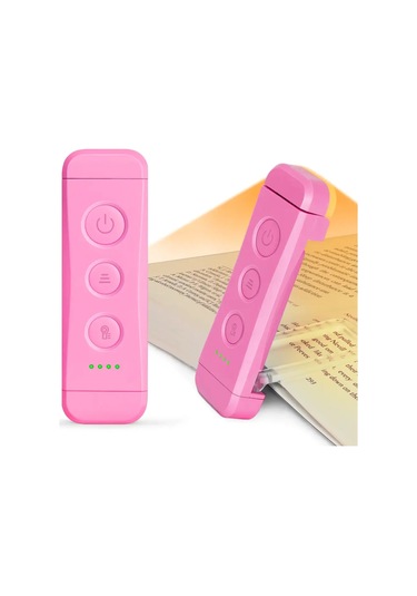 Glocusent Ayarlanabilir 5 Farklı Renk Sıcaklığı Led Kitap Okuma Işığı - Gül Kurusu