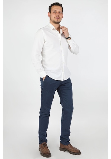 Erkek Fleto Cep Gabardin Pantolon Lacivert