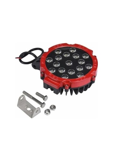Beyaz Led Kırmızı Yuvarlak Off Road Sis Farı Çalışma Lambası 17 L