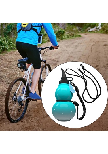 Suntek 800ml Çin Kabak Su Şişesi Spor Matarası Açık Mavi