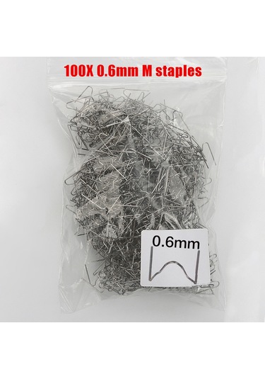 Hangfox 400 Adet Araba Tampon Plastiği Kaynakçı Çivi Seti - 4 Farklı Şekil S, Dalga, M, V - 0.6-0.8mm Çap