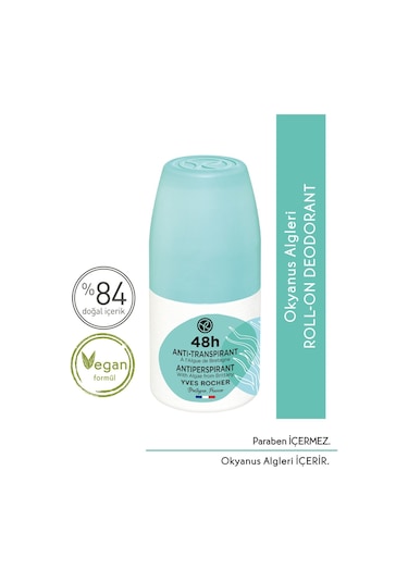 Yves Rocher Okyanus Algleri 48H Unisex Roll-On Deodorant 50 ML