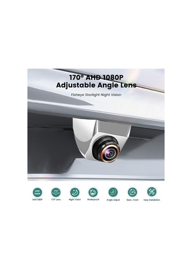 Monyee Ahd Araç Geri Görüş Kamerası 170 Geniş Açı 1080p Hd Gece Görüşü Ip68 360 Ayarlanabilir Gümüş Cvbs/ahd Seçenekli