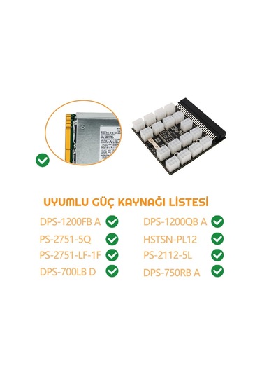 17 PIN ATX 6 PIN Breakout Board Adaptörü Güç Kaynağı  Led Kesme