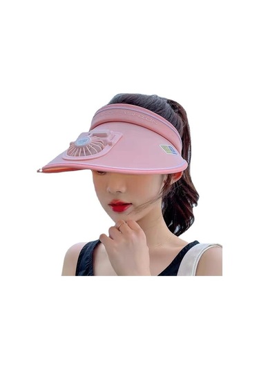 Usb Şarj Özellikli Taşınabilir Mini Fanlı Geniş Kenarlı Ayarlanabilir Güneş Koruma Şapkası Ve Güneş Kremi Kapağı Gri