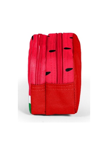 Coral High Kız Ve Erkek Çocuk Kırmızı Yeşil Karpuz Desenli İlkokul Okul Kalem Çantası Çok Renkli