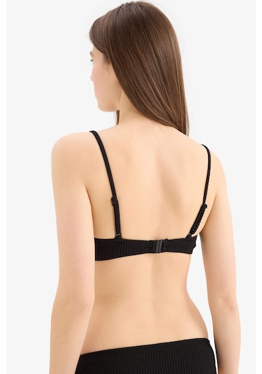 Defacto - Regular Fit Bürümcük Siyah Bikini Üstü B7207AX24SM Siyah