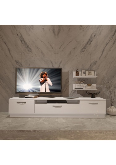Decoraktiv Trio 4 Mdf Tv Ünitesi Tv Sehpası Beyaz