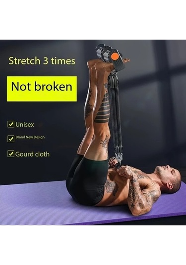 Pazly 1 Adet 4 Ü 1 Arada Ayarlanabilir Dirençli Germe Lastiği Pedallı Kollu Mekik Tüm Vücut Egzersiz Kiti, Evde Kullanım İçin Gül Kırmızısı Siyah Altın Renkli, Kadınlar Günü Hediyesi Altın