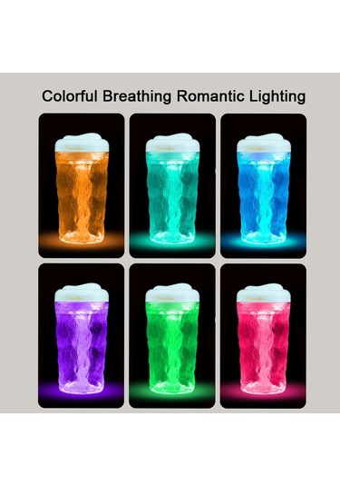 Iceberg Küçük Araba Nemlendirici Atomizasyon Dilsiz Renkli Aromaterapi Makinesi Beyaz