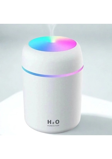 Usb Rengarenk Işıklı 300 Ml Ulrasonik Hava Nemlendirici Buhar Makinesi Ve Hava Aroma Difüzörü 5365