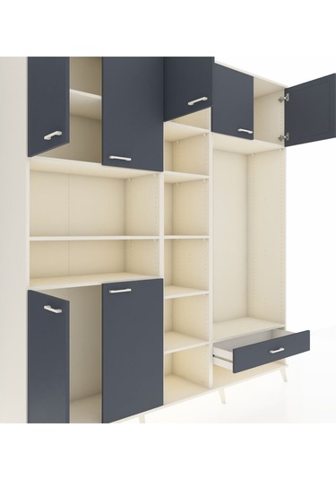 Hyperion Dolap 11 Raflı Tek Çekmeceli 7 Kapaklı 220x44x243 Aytaşı-antrasit/antrasit Antrasıt/antrasıt Hyperion Dolap 11 Raflı Tek Çekmeceli 7 Kapaklı 220x44x243 Aytaşı-antrasit/antrasit Antrasıt/antrasıt