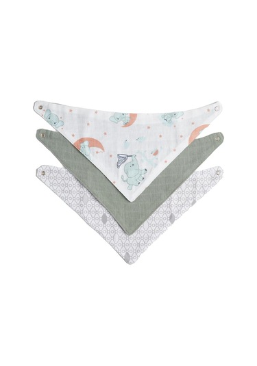 Gezenbebe Hero 3'lü Bebek-çocuk Fular Önlük Seti Mavi