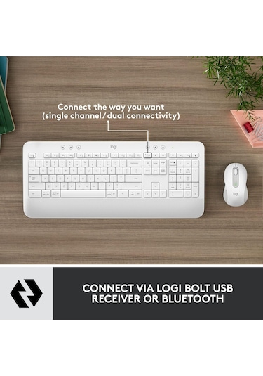 Logitech MK650 Kablosuz Q Klavye Mouse Seti (Distribütör Garantili)