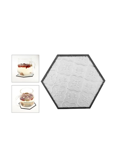 Suntek Magideal  Cam Altlığı Bardak Minder Tutucu İçecek Siyah