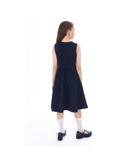 Toontoy Kız Çocuk Okul Elbise Lacivert
