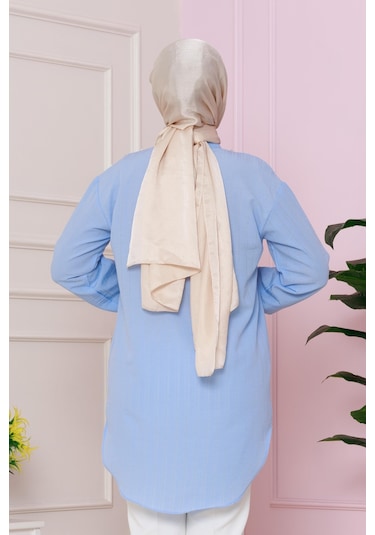 Sevitli Önü İncili Tunik-bebe Mavi-4734 Bebe Mavi Bebek Mavisi