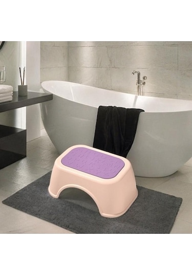 Flybuy Bosphorusboutique Tuvalet Suntek Sağlam Pembe Kaymaz Çocuk Adım Yt Tabure - Güvenli Ve Dayanıklı, Evde Kullanım İçin Uygun Pembe Çocuk Tuvalet Taburesi Pembe